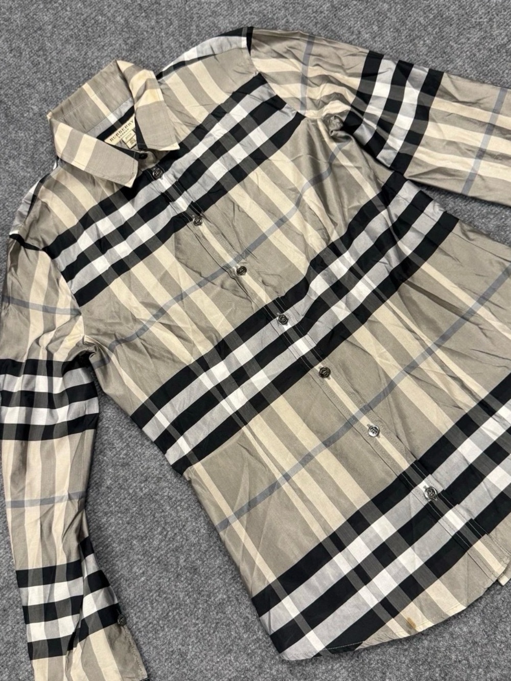 Burberry London Check Button Up Shirt Size 4